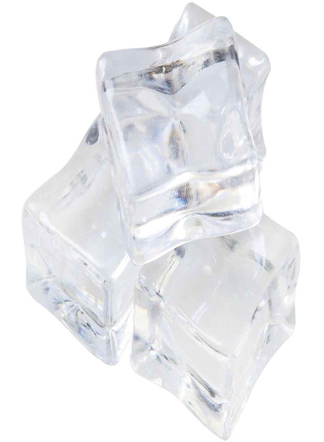 WHYHKJ 25PCS Acrylic Fake Ice Cubes 25mm Transparent Square Artificial Ice Cubes Crystal Ice Cubes for Bar Poster For Photography Props Window Wedding Decoration Vase Filler - Image 3