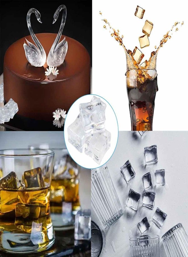 WHYHKJ 25PCS Acrylic Fake Ice Cubes 25mm Transparent Square Artificial Ice Cubes Crystal Ice Cubes for Bar Poster For Photography Props Window Wedding Decoration Vase Filler - Image 5