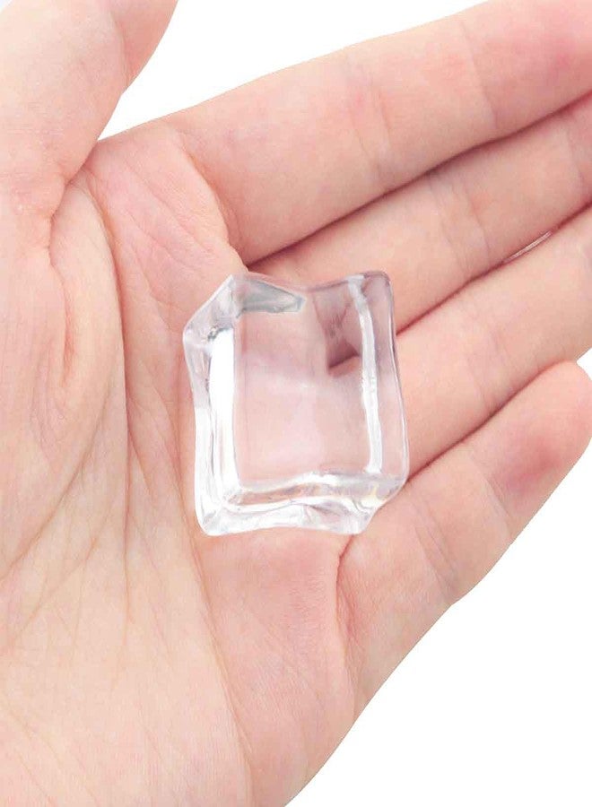 WHYHKJ 25PCS Acrylic Fake Ice Cubes 25mm Transparent Square Artificial Ice Cubes Crystal Ice Cubes for Bar Poster For Photography Props Window Wedding Decoration Vase Filler - Image 4