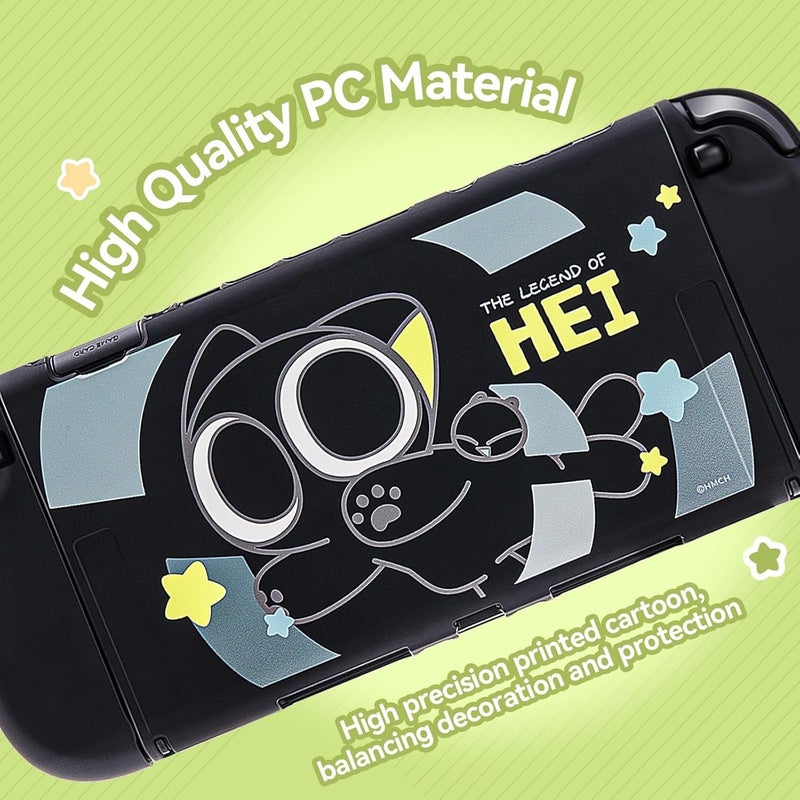 GeekShare غطاء واقٍ من GeekShare متوافق مع Switch 2، غطاء صلب من البولي كربونات رفيع قابل للتثبيت على القاعدة مصمم لوحدة تحكم Switch 2025 وأذرع Joy Con - سلسلة HEI (غطاء خلفي كامل) - Image 3