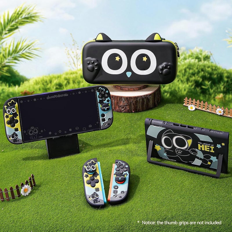 GeekShare غطاء واقٍ من GeekShare متوافق مع Switch 2، غطاء صلب من البولي كربونات رفيع قابل للتثبيت على القاعدة مصمم لوحدة تحكم Switch 2025 وأذرع Joy Con - سلسلة HEI (غطاء خلفي كامل) - Image 5