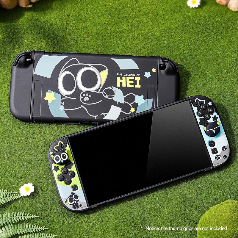 GeekShare غطاء واقٍ من GeekShare متوافق مع Switch 2، غطاء صلب من البولي كربونات رفيع قابل للتثبيت على القاعدة مصمم لوحدة تحكم Switch 2025 وأذرع Joy Con - سلسلة HEI (غطاء خلفي كامل) - Image 4