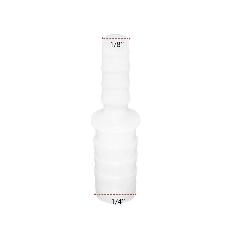 JoyTube JoyTube Plastic Hose Barb Reducer Pipe fittings, 1/4" to 1/8" Hose ID Connectors Joint Splicer Mender Adapter Union Boat Water Air Aquarium O2 Fuel (Pack of 3)  - Image 2