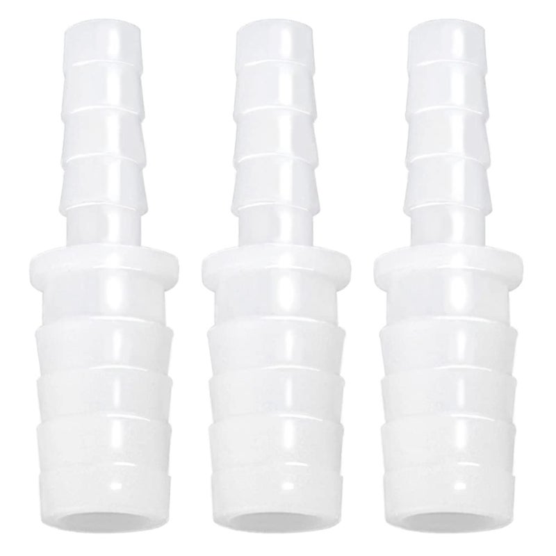 JoyTube JoyTube Plastic Hose Barb Reducer Pipe fittings, 1/4" to 1/8" Hose ID Connectors Joint Splicer Mender Adapter Union Boat Water Air Aquarium O2 Fuel (Pack of 3)  - Image 1