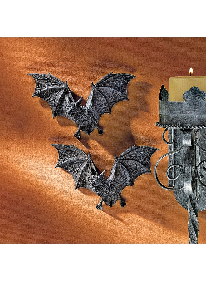 Design Toscano Vampire Castle Barbarosa Wall Sculptures-Bat Figure, Set of 2, 2 Count - Image 2