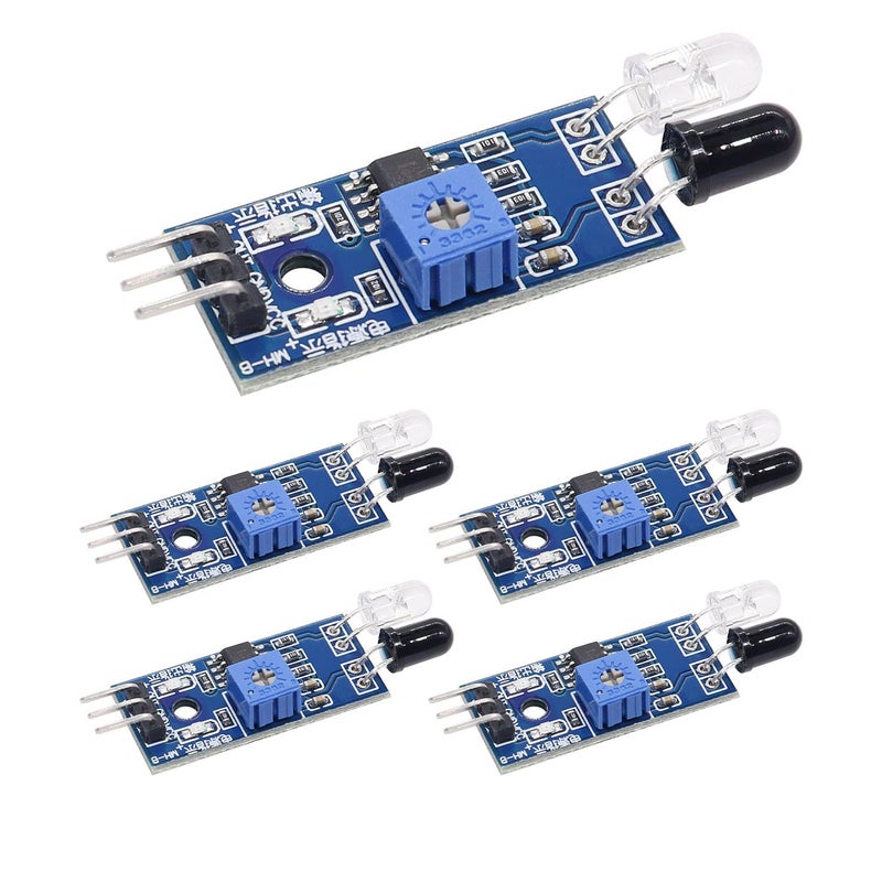 weideer 5pcs IR Infrared Obstacle Avoidance Sensor Module Reflective Photoelectric Sensor Module 3.3V-5V 3-Wire for Arduino Smart Car Robot K-079 - Image 1