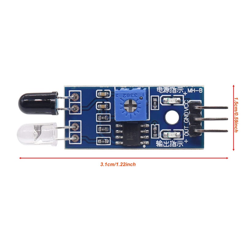 weideer 5pcs IR Infrared Obstacle Avoidance Sensor Module Reflective Photoelectric Sensor Module 3.3V-5V 3-Wire for Arduino Smart Car Robot K-079 - Image 4