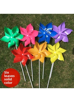 Macaron Flower Classroom Opening Year's Day June 1 Graduation Decoration Matching Sucker White Blue Double Color-Color:Six-leaf Solid Color 10 Pieces (eight Colors Available (comes With Base And Pole)