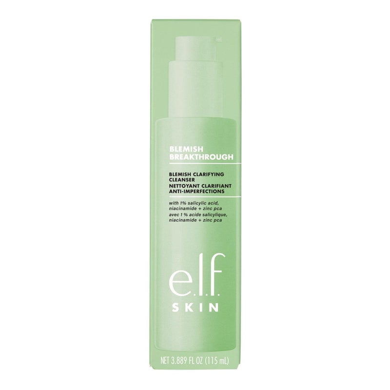 elf e.l.f. SKIN Blemish Breakthrough Clarifying Cleanser, Gel Cleanser For Removing Makeup, Controlling Oil & Clarifying Pores, 1% Salicylic Acid - Image 1
