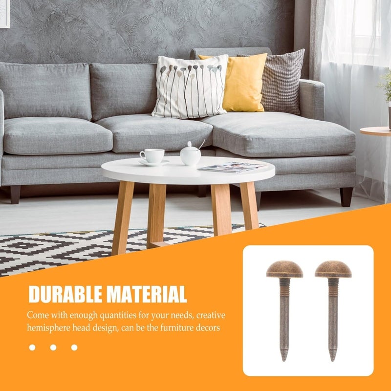 Hemobllo 20pcs Upholstery Tacks Decorative Furniture Nails for Sofa and Projects Antique Style for Furniture Decor - Image 5