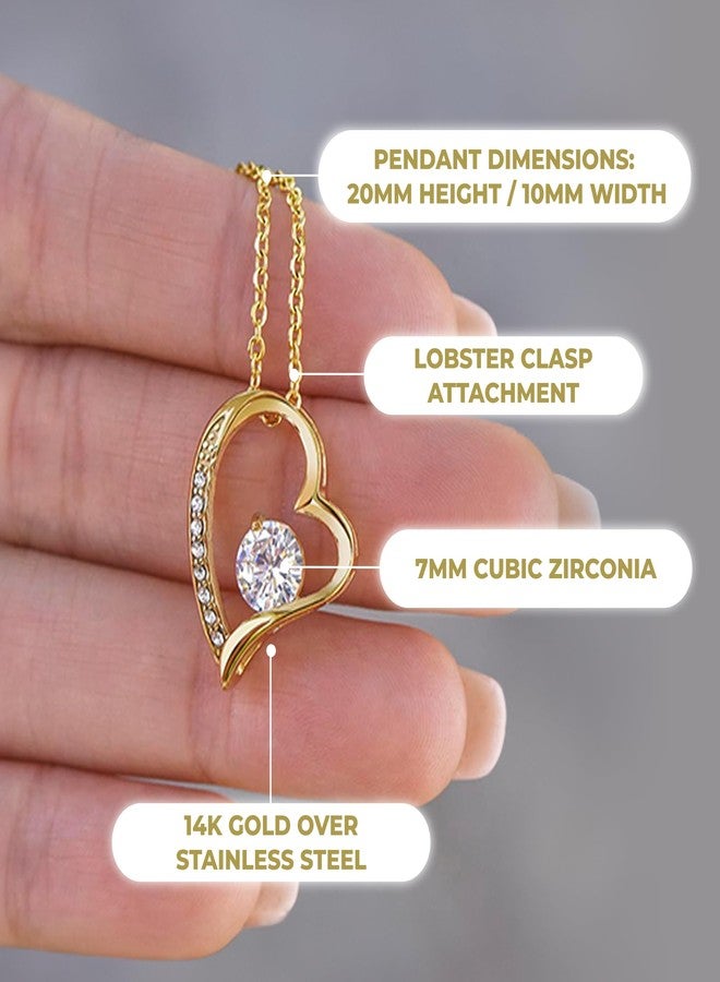 LUXUS™ Love Heart Necklace for My Queen - 18K Gold Finish, Inspirational Jewelry for Wife or Girlfriend, Empowering Message Pendant, Thoughtful Gift for Her (Luxury Gift Box) - Image 4