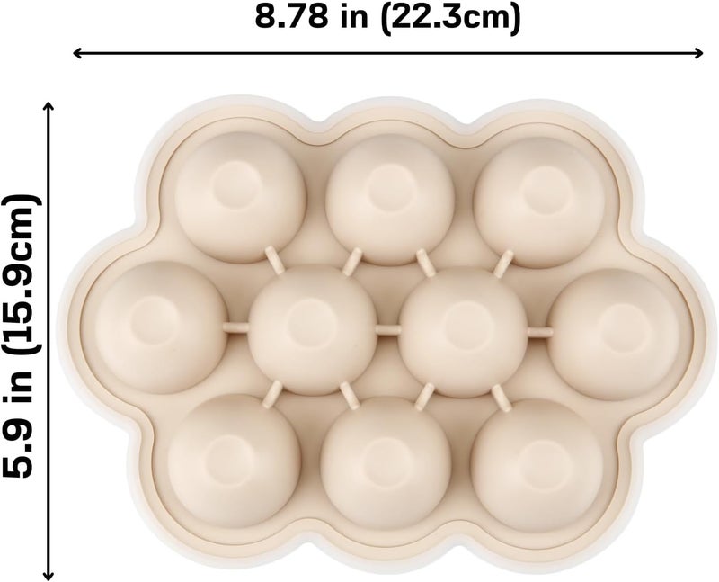 PandaEar 2 Pack Baby Food Freezer Tray with Lids Silicone Baby Food Storage Container for Homemade Baby Food Fruit Purees and Breastmilk BlueTan - Image 3