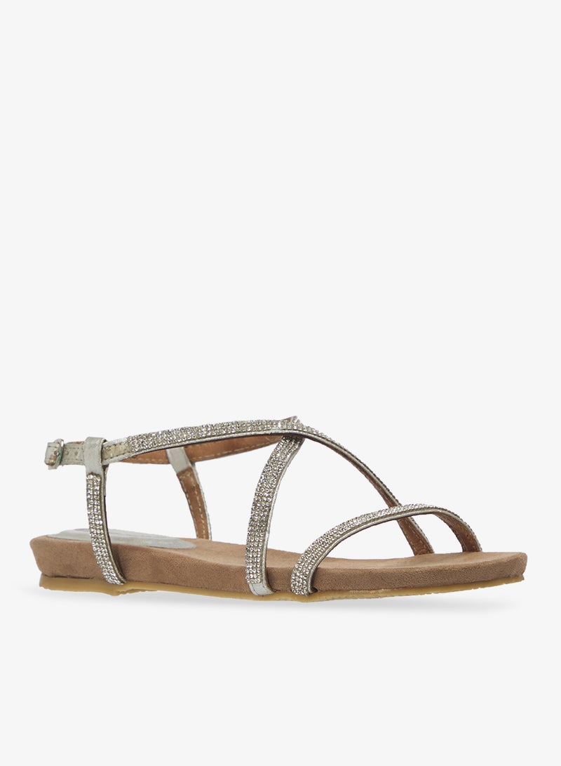 Spot-On Glitter Flat Sandal - Image 2