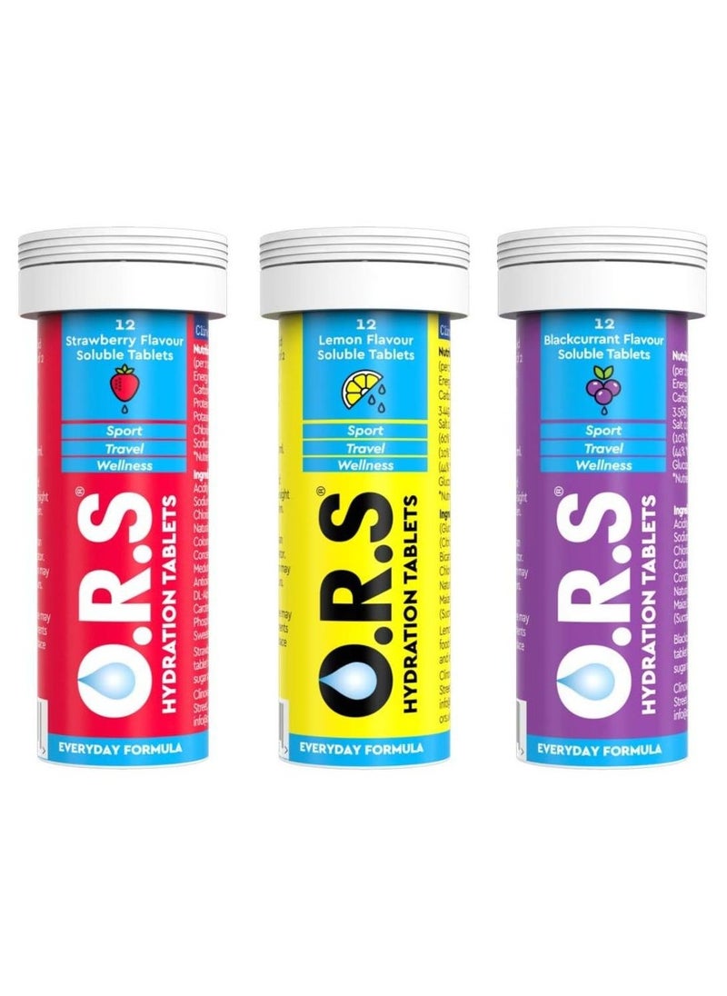 O.R.S - Hydration Tablets With Electrolytes 3 Flavors Minis - Image 1