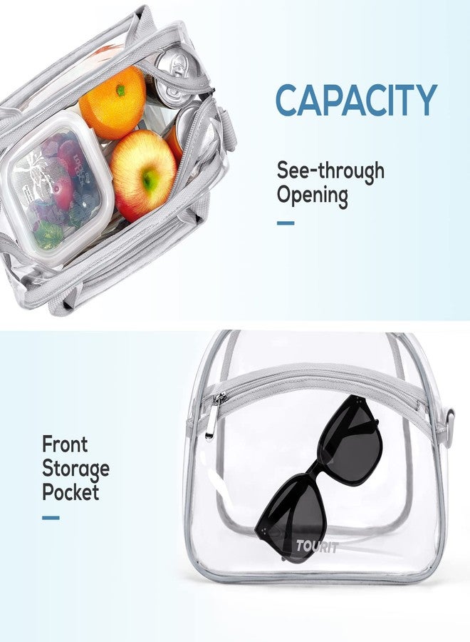 TOURIT Stadium Approved Clear Lunch Bag Transparent Bag with Adjustable Strap Clear Lunch Box for Women Men Work - Image 5