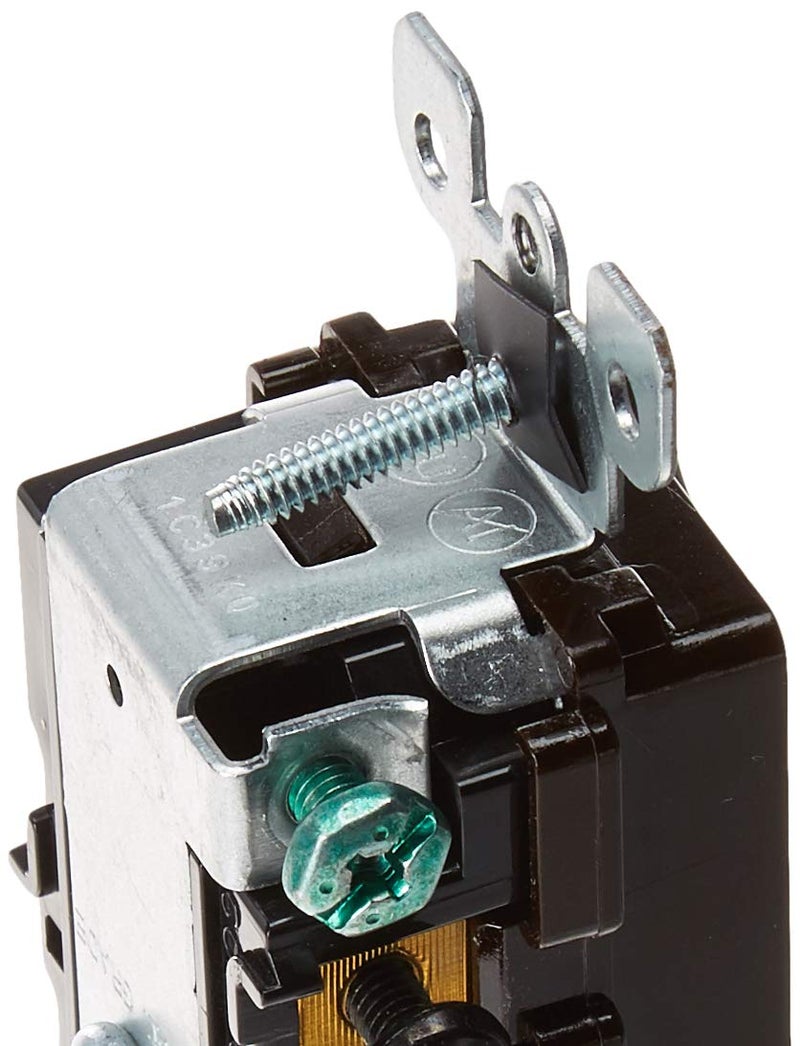 Leviton 15 Amp, 120/277 Volt, Decora Single-Pole, AC Combination Switch, Commercial Grade, Grounding, 5634, Brown - Image 1