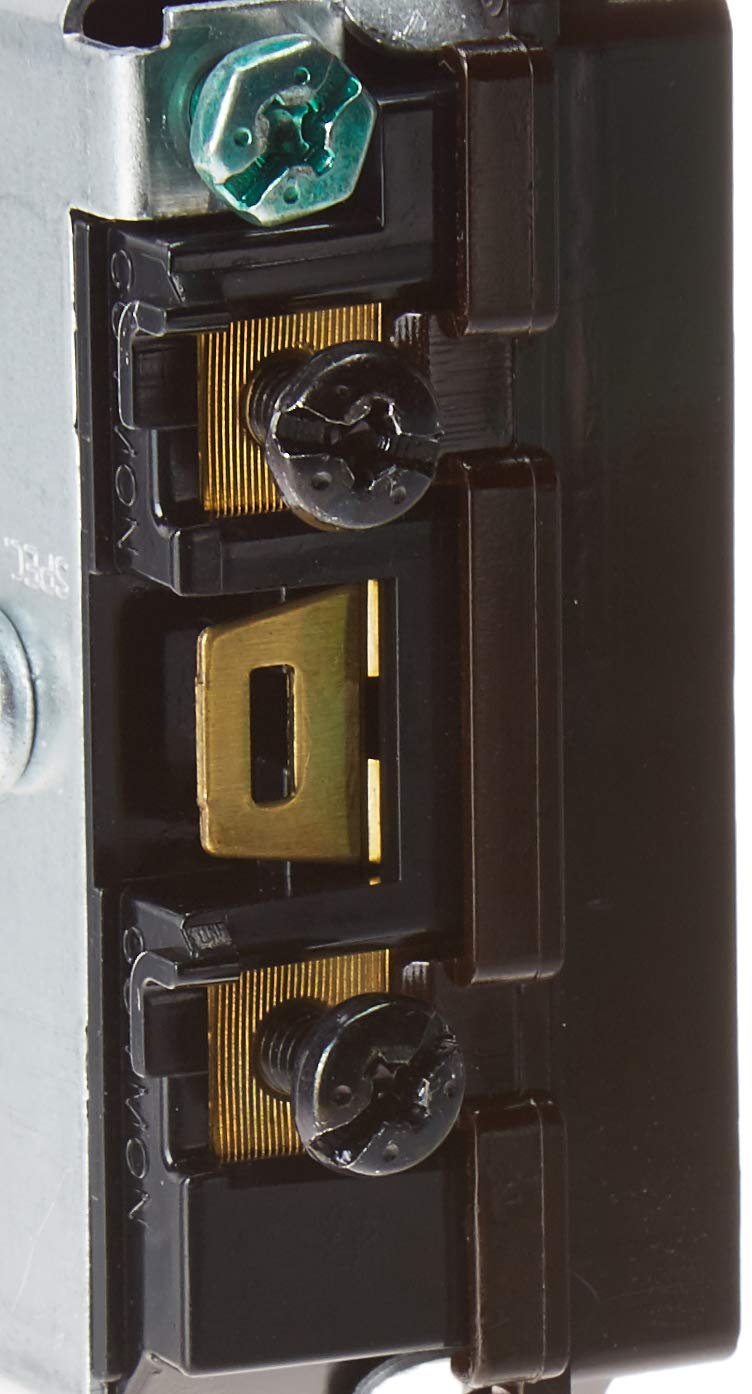 Leviton 15 Amp, 120/277 Volt, Decora Single-Pole, AC Combination Switch, Commercial Grade, Grounding, 5634, Brown - Image 2