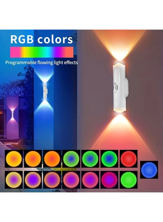 6Pcs RGB Gradient Cat Eye Sensor Lights Smart Color Changing Sunset LED Wall Light - Image 3