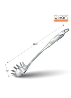 Beram Pasta Server Spatula, S-shaped, 304 Stainless Steel, Cooking Tool, Kitchen Utensils, Serving Spoon, Food Grade, Compact, Mirror Finish  - Image 5