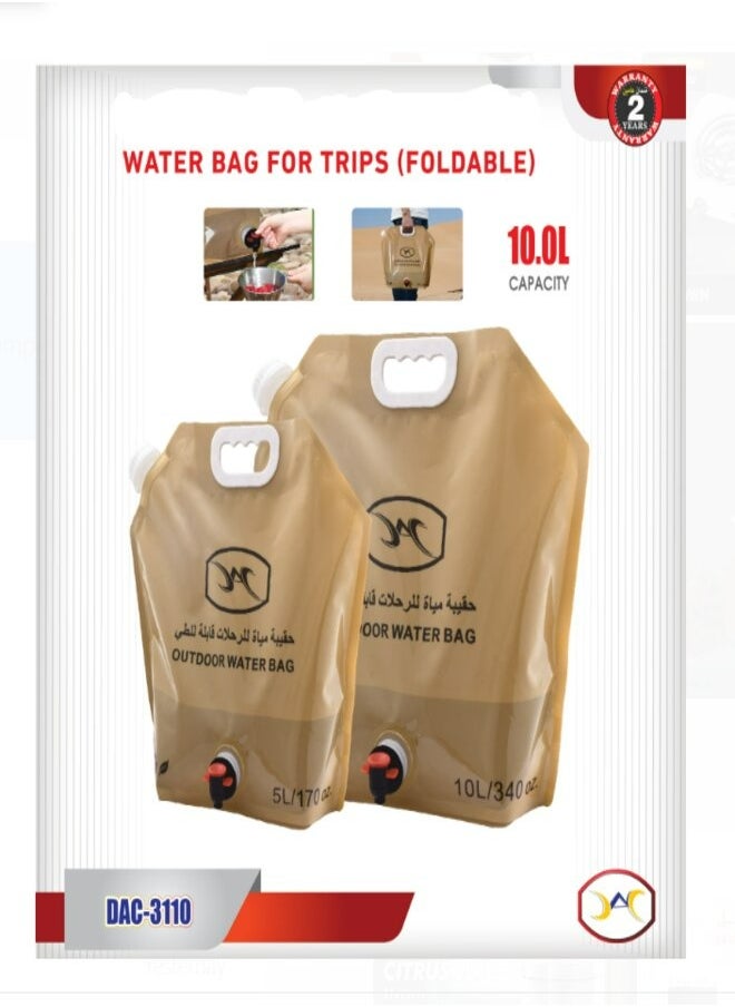 Dac Water Bag For Trips (Foldable) 10L 