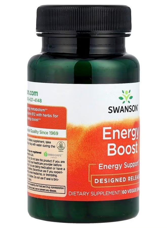 SWANSON Energy Boost, 60 Veggie EMBO Caps® AP - Image 2