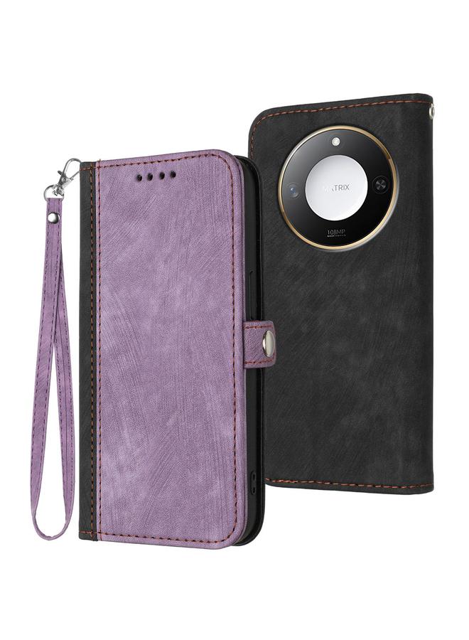 S-TOP Case For Honor X60 / X9c Smart Side Buckle Double Fold Hand Strap Leather Phone Case - Image 1