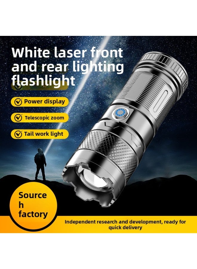 Strong Flashlight Rechargeable Outdoor Super Bright P50 White Laser Long-range Household Rechargeable Condenser Waterproof Flashlight-Product Specifications:Sx27 Low Profile Version P50  - Image 2