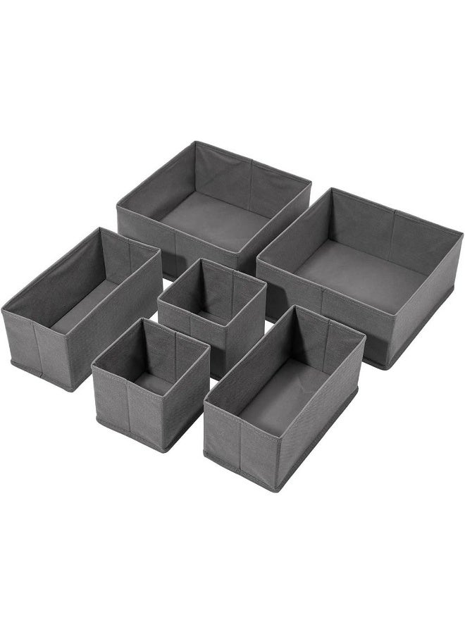 ECVV Ecvv 6Pcs Drawer Organizer For Clothing Foldable Cloth Drawer Dividers, Washable Closet Organizer And Storage Bins For Clothes Underwear Pants Socks - Image 1