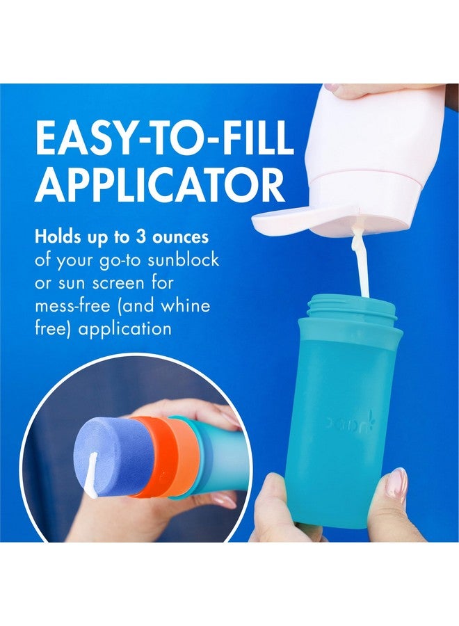 Boon Yuvi Sunscreen Applicator for Kids - Refillable and Spill Proof Kids Sunscreen Brush with Soft Foam Sponge - Summer Beach Essentials for Vacation - 3 Oz Travel Size - 1 Count - Image 2