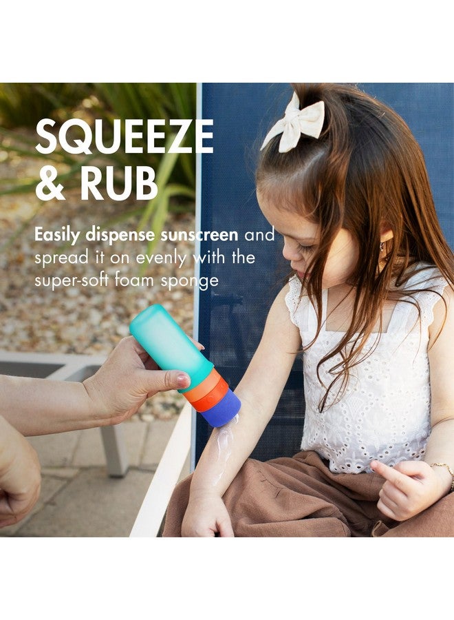 Boon Yuvi Sunscreen Applicator for Kids - Refillable and Spill Proof Kids Sunscreen Brush with Soft Foam Sponge - Summer Beach Essentials for Vacation - 3 Oz Travel Size - 1 Count - Image 4
