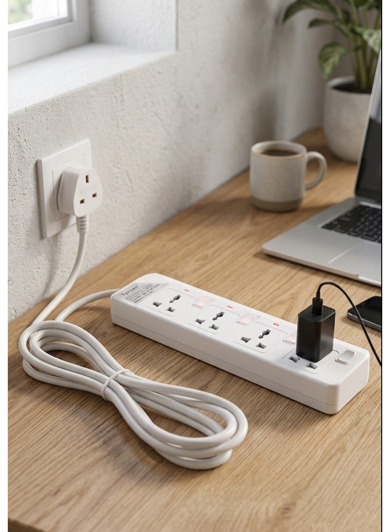 Tersen Extension Bar with 4 sockets 5m Wire - 914-5m - Image 4