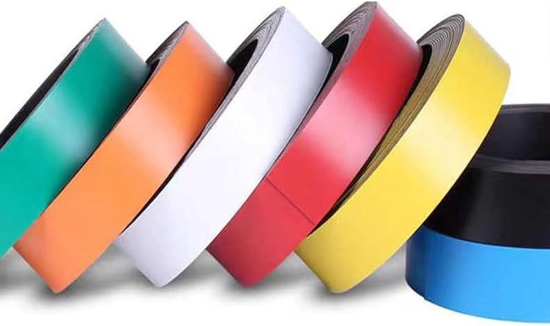 Orange Flexible Magnetic Strip 1 Meter 25x1mm Writable Rubber Sheet for Fridge Crafts DIY - Image 1