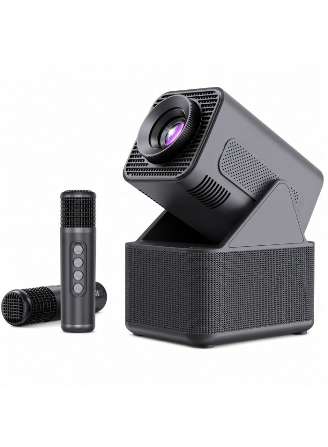 Smartbarry HT31 4K HD Projector with Dual Microphones, Surround Sound, and Large Screen for Home Theater - Image 1