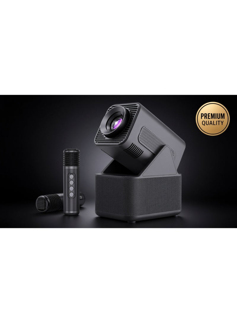 Smartbarry HT31 4K HD Projector with Dual Microphones, Surround Sound, and Large Screen for Home Theater - Image 5