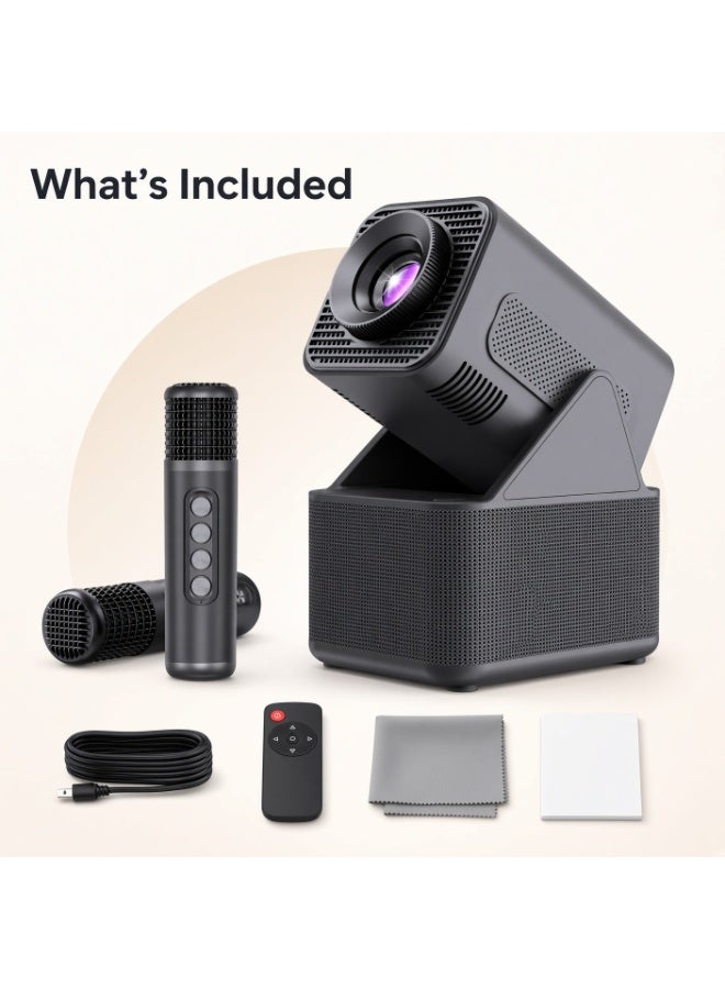 Smartbarry HT31 4K HD Projector with Dual Microphones, Surround Sound, and Large Screen for Home Theater - Image 4