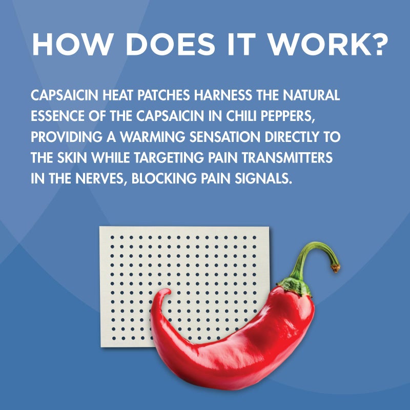 HealthWise Targeted Warming Capsaicin Heat Patch | Back & Large Areas | 20-Count | 5.25â€ x 7â€ | Topical Analgesic | Soothes Minor Aches and Pains - Image 4