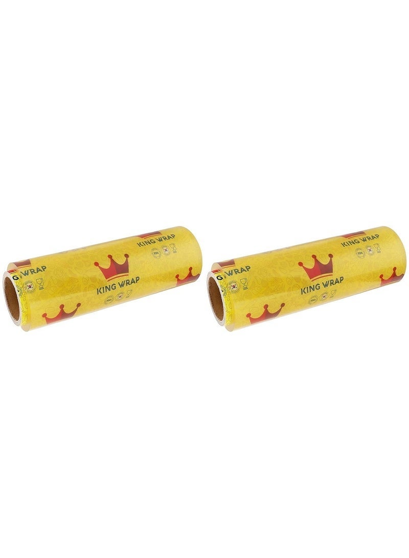 KING WRAP King Food Stretch Wrap Carton – 2 Rolls Total 5 kg – High-Quality Food Grade Cling Film for Kitchen & Restaurant - Image 1