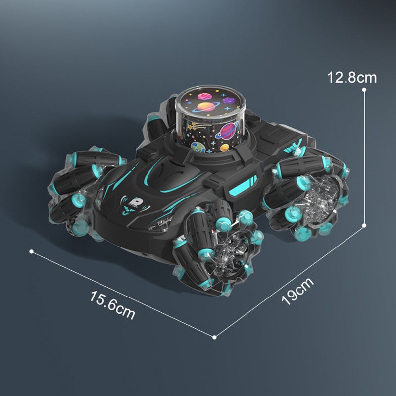 Remote Control Stunt Car with Pojection Light Music 2.4GHz 360° Rotating Remote Control Car One click Demonstration Toys for Kids Boys 2 Battery - Image 5