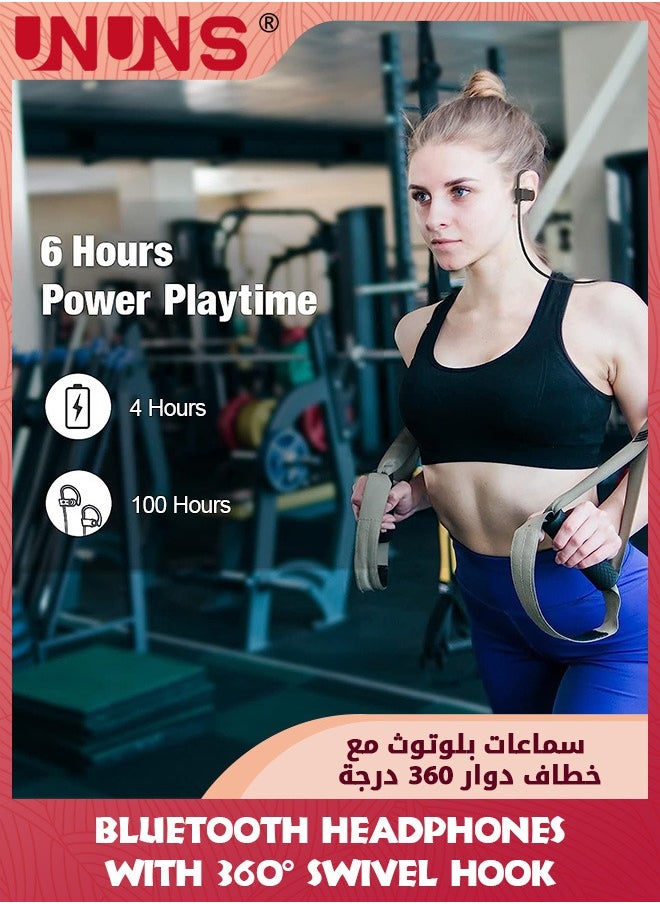 UNUNS - Bluetooth Headphones,Sport Headphones HD Bass Sound Wireless Headphones,IPX7 Waterproof Bluetooth 5.0 Wireless Earbuds Sound Isolation Headsets For Running,Cycling,Gym - Image 1