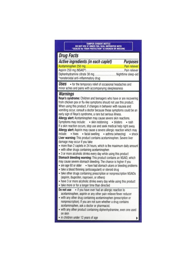 EXCEDRIN Excedrin, PM Headache, 100 Caplets - Image 2