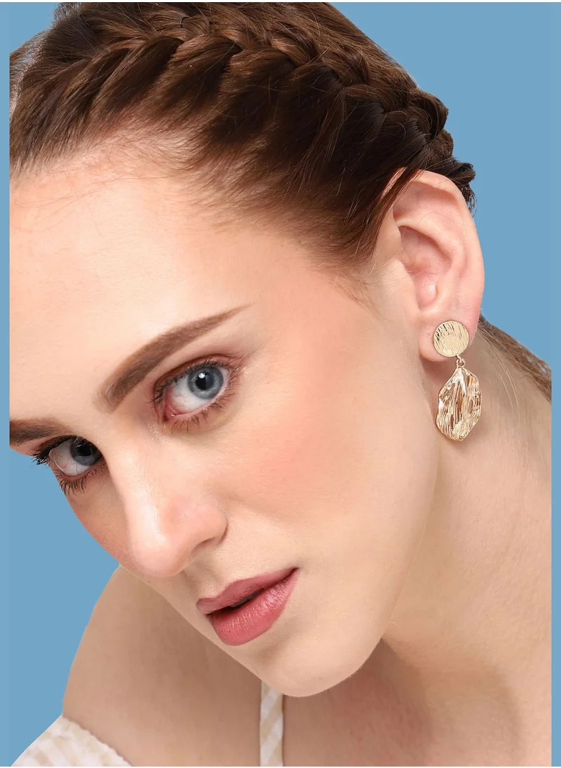 SOHI Gold Plated Party Designer Drop Earring For Women