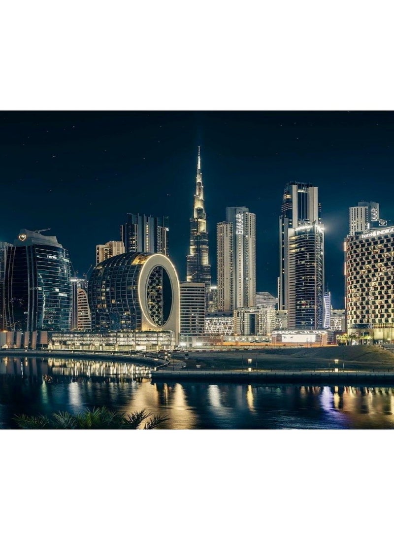 Anna 1000 Piece Dubai Night Scenery Skyline Colorful Entertainment And Leisure Decoration Puzzles  - Image 1