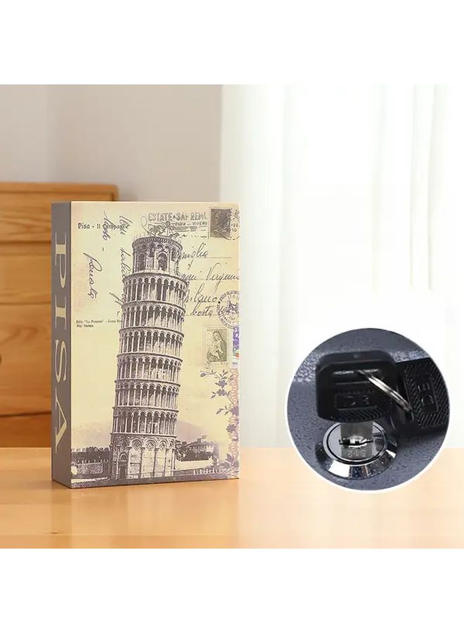 Key Lock Metal Book Safe Hidden Storage Box For Valuables Jewelry Cash - Image 1