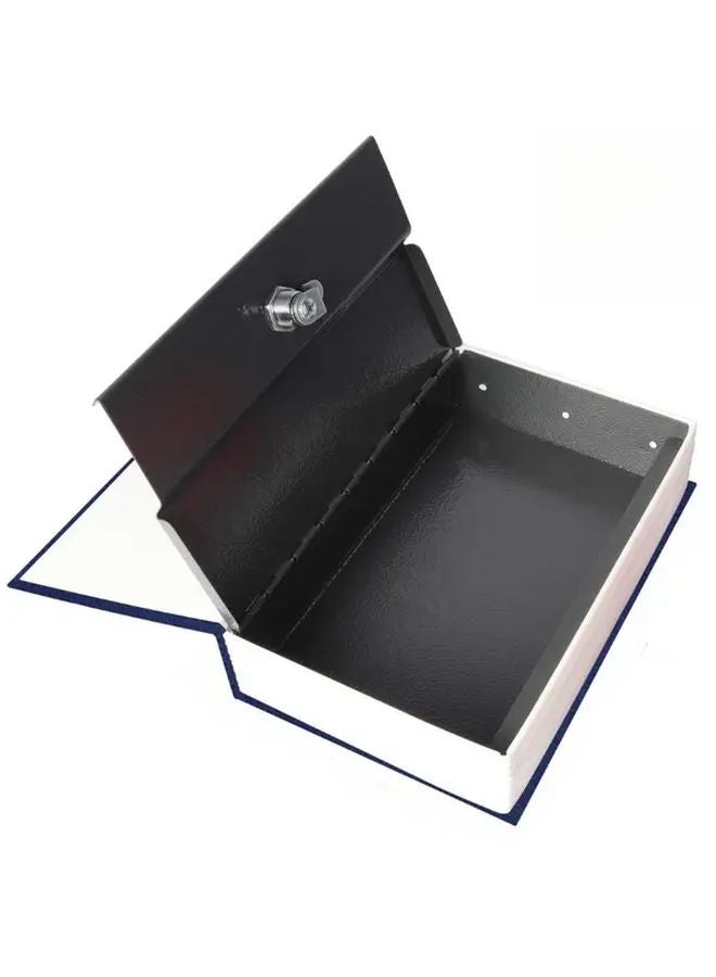 Key Lock Metal Book Safe Hidden Storage Box For Valuables Jewelry Cash - Image 4