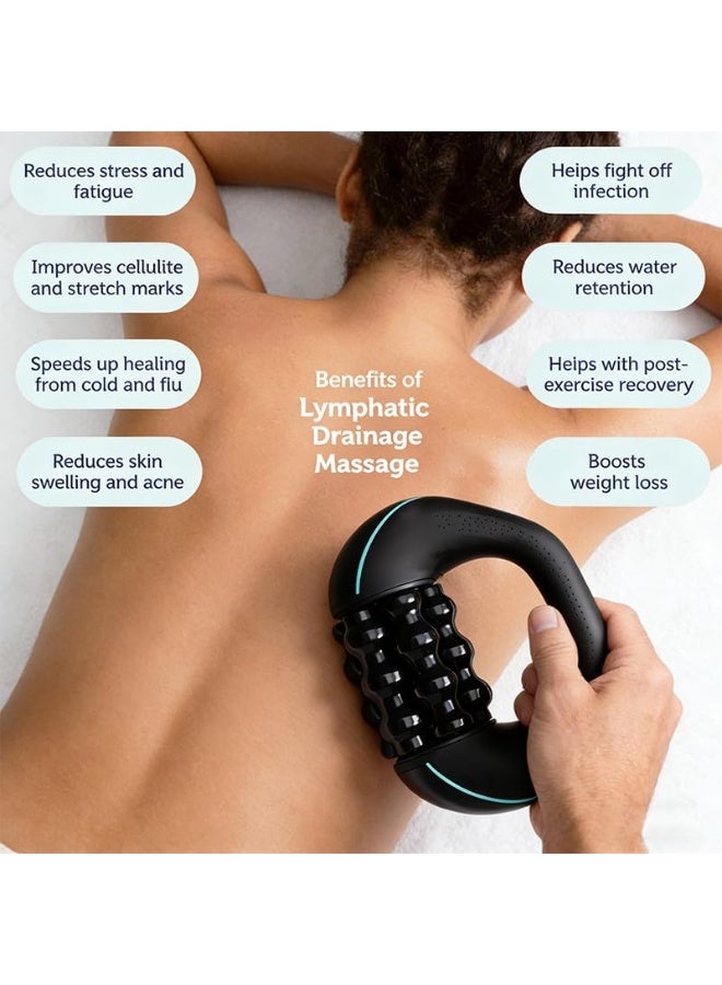 جهاز مساج رول كهربائي Powered Rolling Massager ، بطارية قابلة للشحن حتى 4 ساعات –3 سرعات دوران - لتخفيف آلام العضلات والرقبة والكتفين - Image 3