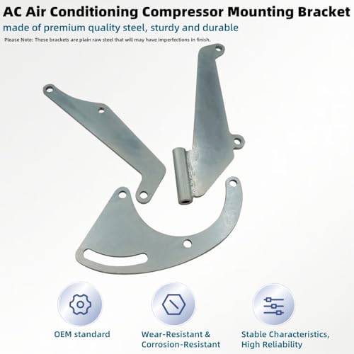 BoCID Compatible with Small Block Chevy A/C Air Conditioning Compressor Mounting Bracket SBC LWP Long Water Pump Driver Side 9919L 119L - Image 5