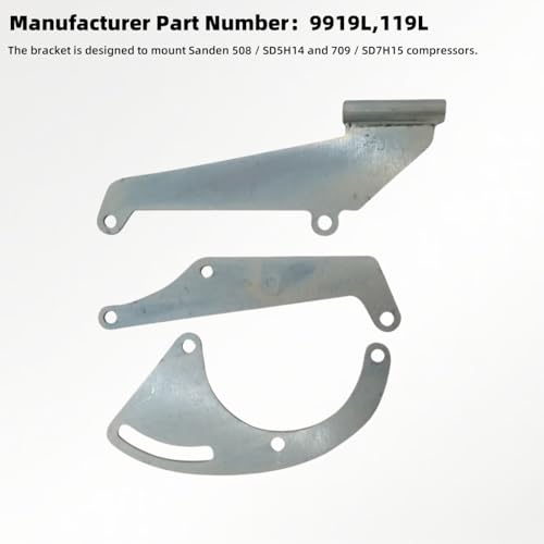 BoCID Compatible with Small Block Chevy A/C Air Conditioning Compressor Mounting Bracket SBC LWP Long Water Pump Driver Side 9919L 119L - Image 4