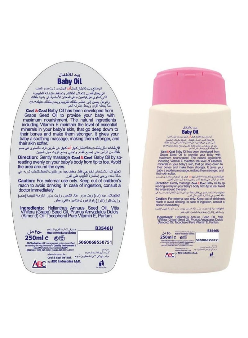 كول اند كول زيت أطفال خالي من البارابين 250 مل - Image 2