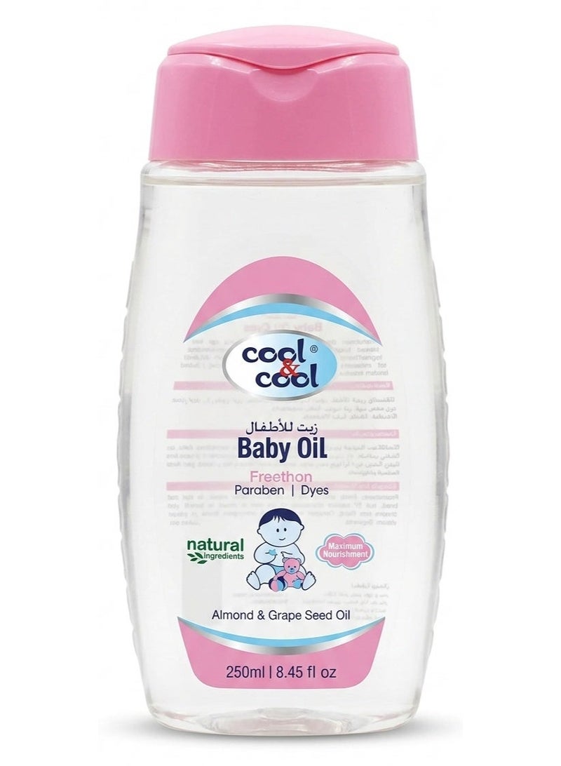 Cool & Cool Paraben Free Baby Oil 250 ML - Image 1