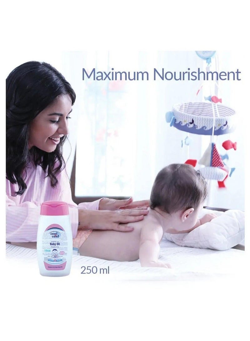 Cool & Cool Paraben Free Baby Oil 250 ML - Image 2